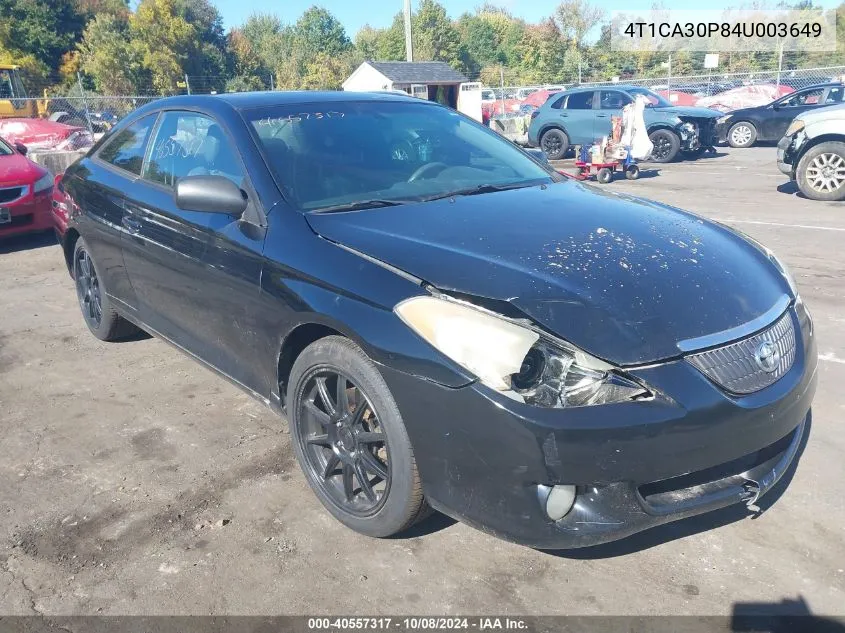 2004 Toyota Camry Solara Sle V6 VIN: 4T1CA30P84U003649 Lot: 40557317