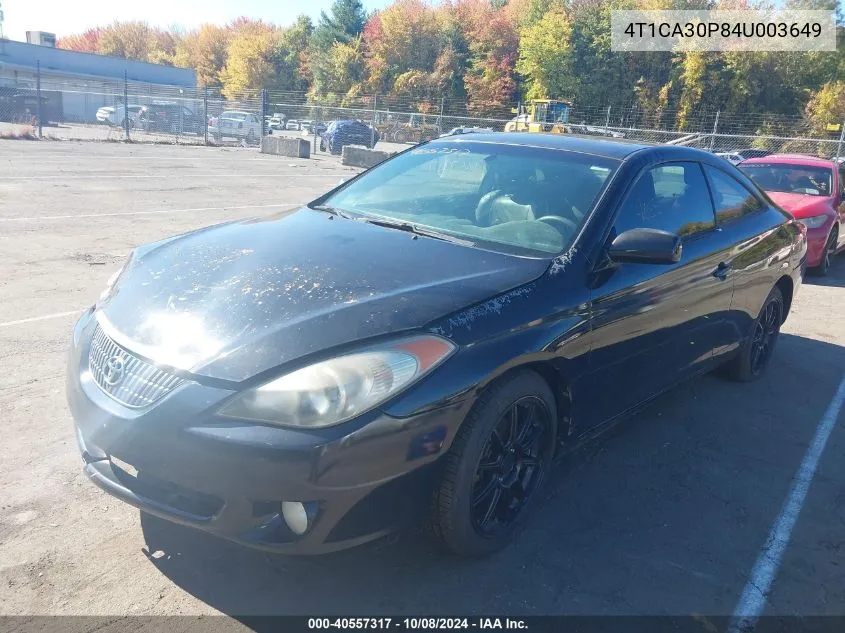 2004 Toyota Camry Solara Sle V6 VIN: 4T1CA30P84U003649 Lot: 40557317