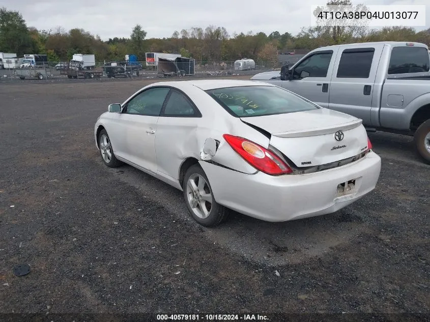 2004 Toyota Camry Solara Se V6 VIN: 4T1CA38P04U013077 Lot: 40579181