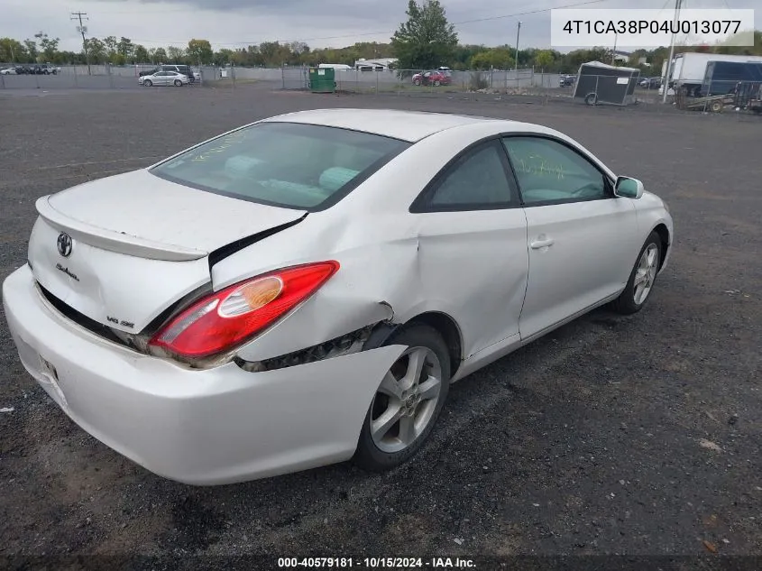 2004 Toyota Camry Solara Se V6 VIN: 4T1CA38P04U013077 Lot: 40579181