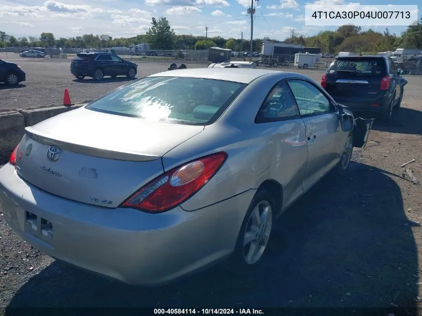 2004 Toyota Camry Solara Se V6 VIN: 4T1CA30P04U007713 Lot: 40584114