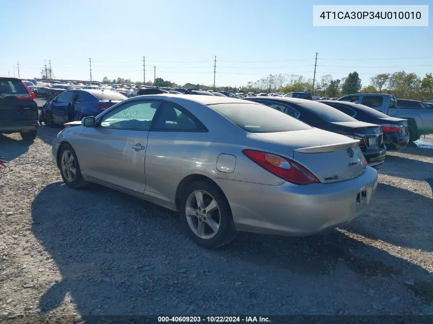 2004 Toyota Camry Solara Sle V6 VIN: 4T1CA30P34U010010 Lot: 40609203