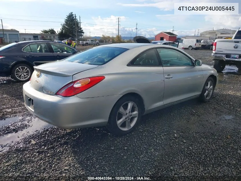 2004 Toyota Camry Solara Sle V6 VIN: 4T1CA30P24U005445 Lot: 40643394