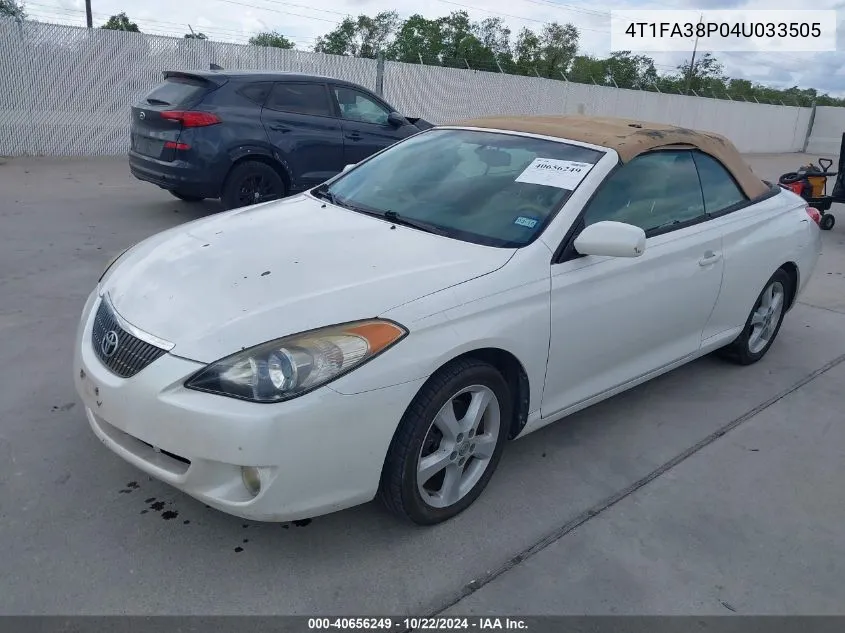 2004 Toyota Camry Solara Sle VIN: 4T1FA38P04U033505 Lot: 40656249