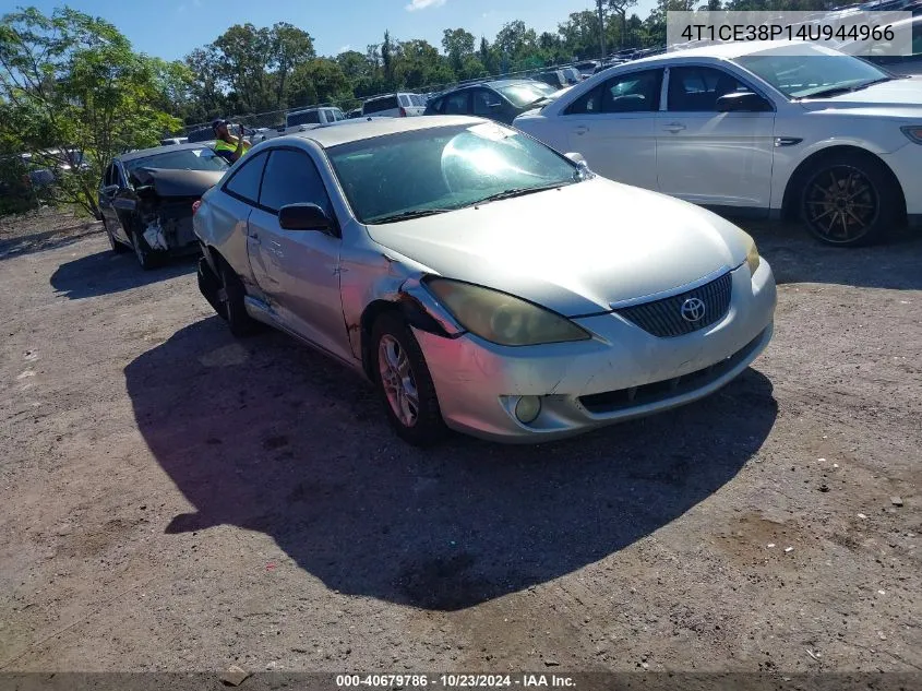 2004 Toyota Camry Solara Se VIN: 4T1CE38P14U944966 Lot: 40679786