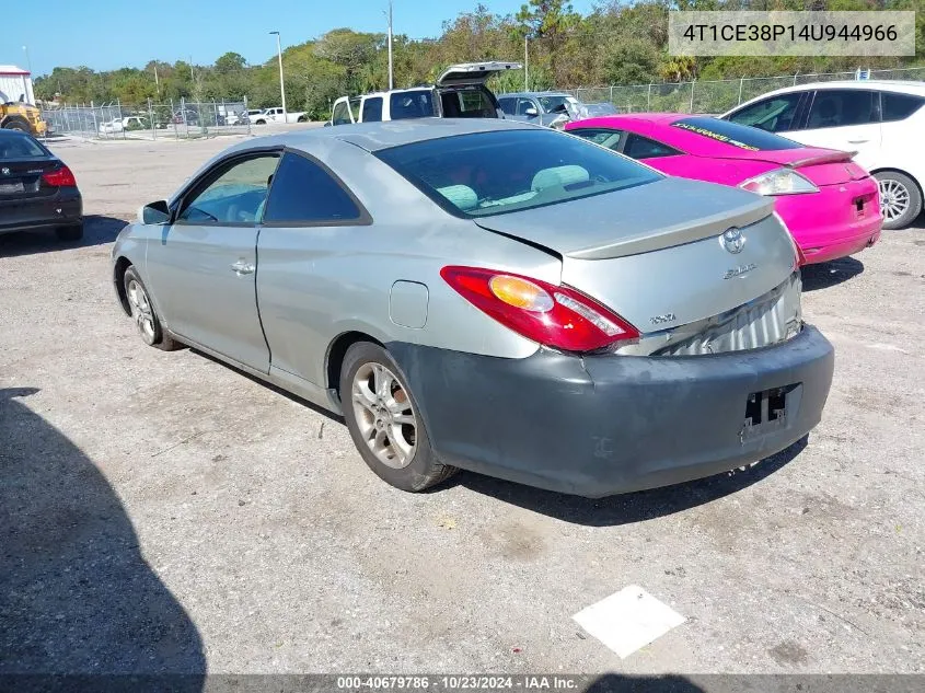 2004 Toyota Camry Solara Se VIN: 4T1CE38P14U944966 Lot: 40679786