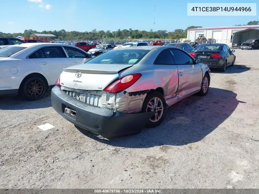 2004 Toyota Camry Solara Se VIN: 4T1CE38P14U944966 Lot: 40679786