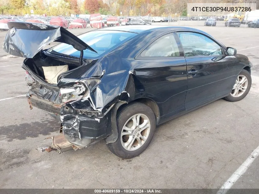 2004 Toyota Camry Solara Se/Sle VIN: 4T1CE30P94U837286 Lot: 40689159