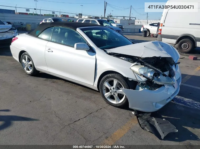 2004 Toyota Camry Solara Sle VIN: 4T1FA38P54U030471 Lot: 40744567