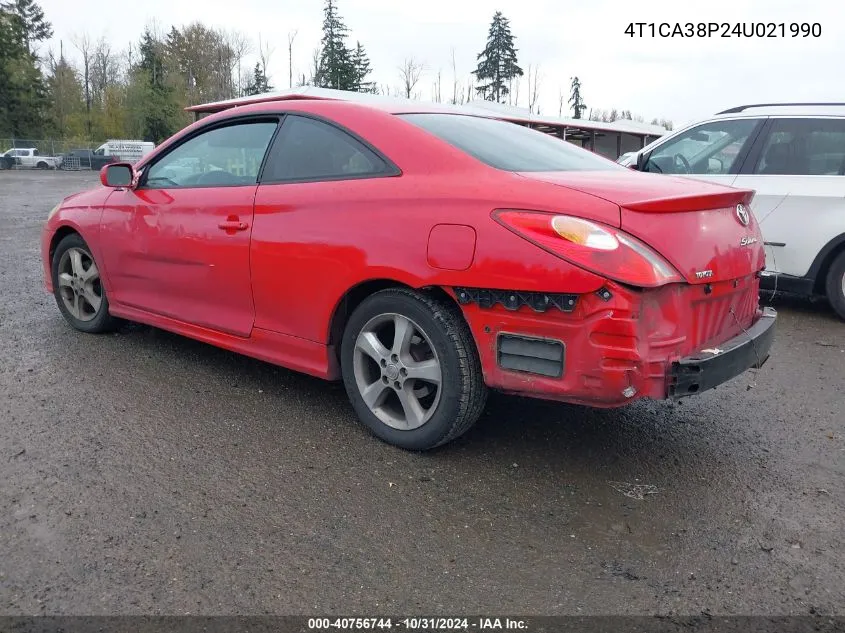 4T1CA38P24U021990 2004 Toyota Camry Solara Se Sport V6