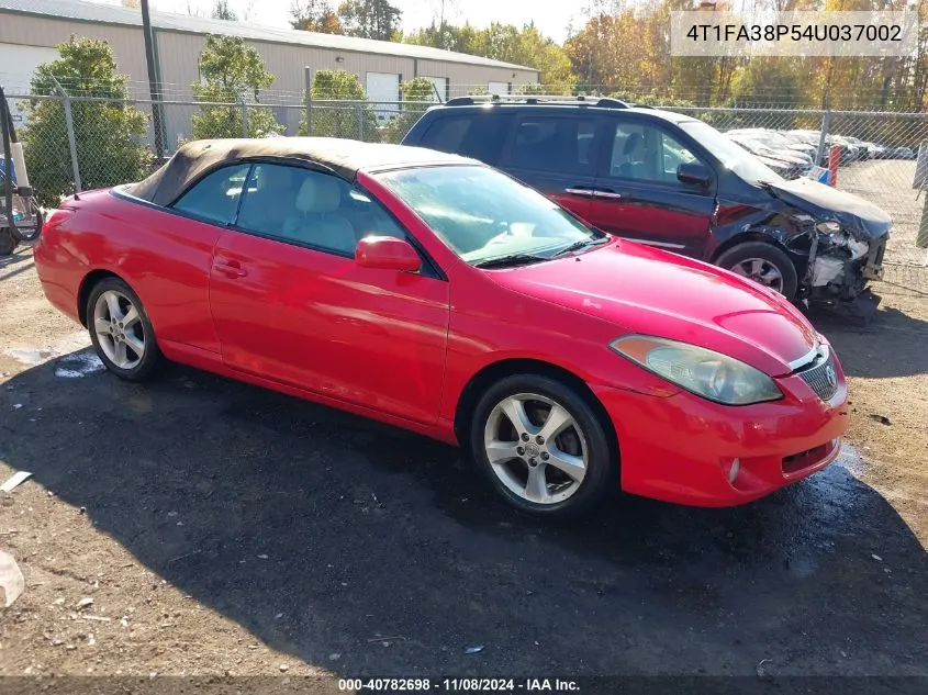 4T1FA38P54U037002 2004 Toyota Camry Solara Sle