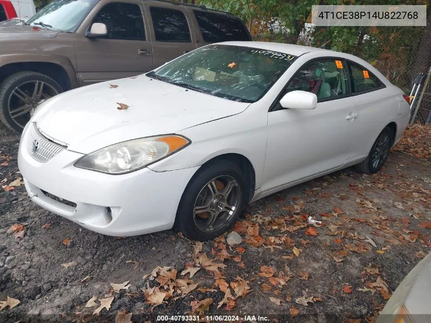 2004 Toyota Camry Solara Se VIN: 4T1CE38P14U822768 Lot: 40793331