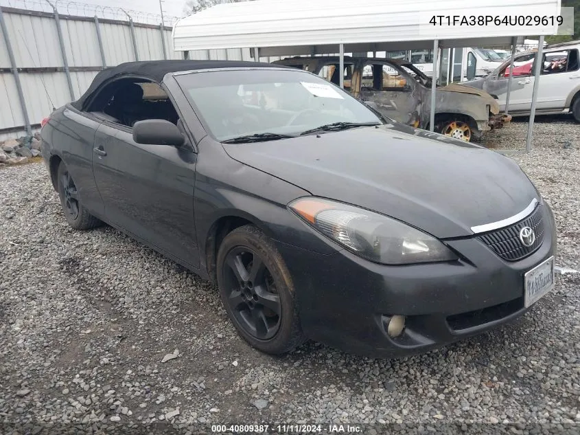 2004 Toyota Camry Solara Se VIN: 4T1FA38P64U029619 Lot: 40809387