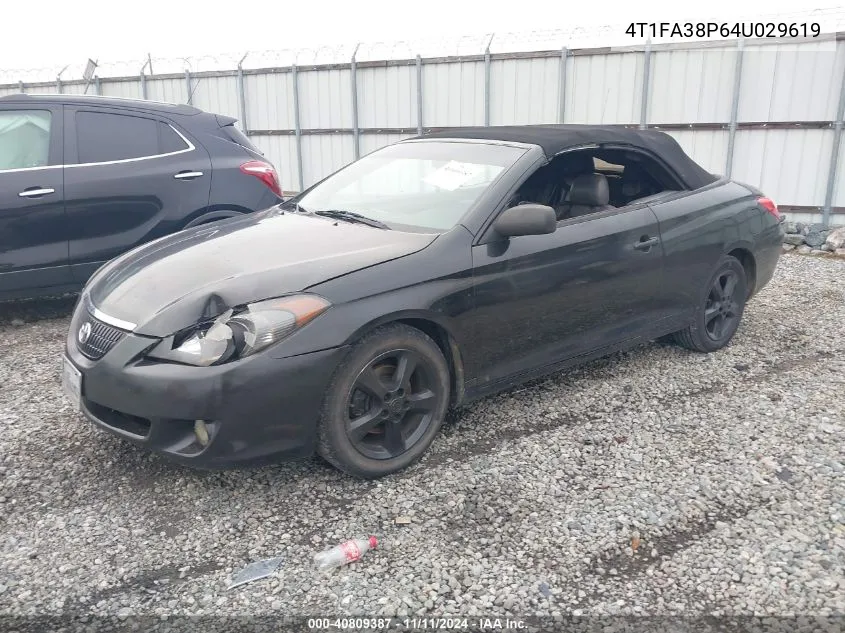 2004 Toyota Camry Solara Se VIN: 4T1FA38P64U029619 Lot: 40809387