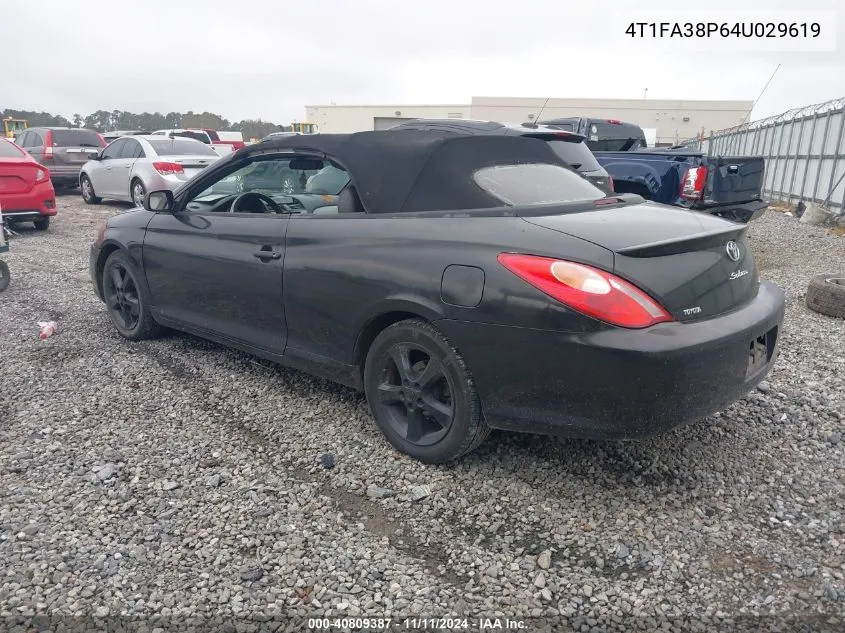 2004 Toyota Camry Solara Se VIN: 4T1FA38P64U029619 Lot: 40809387