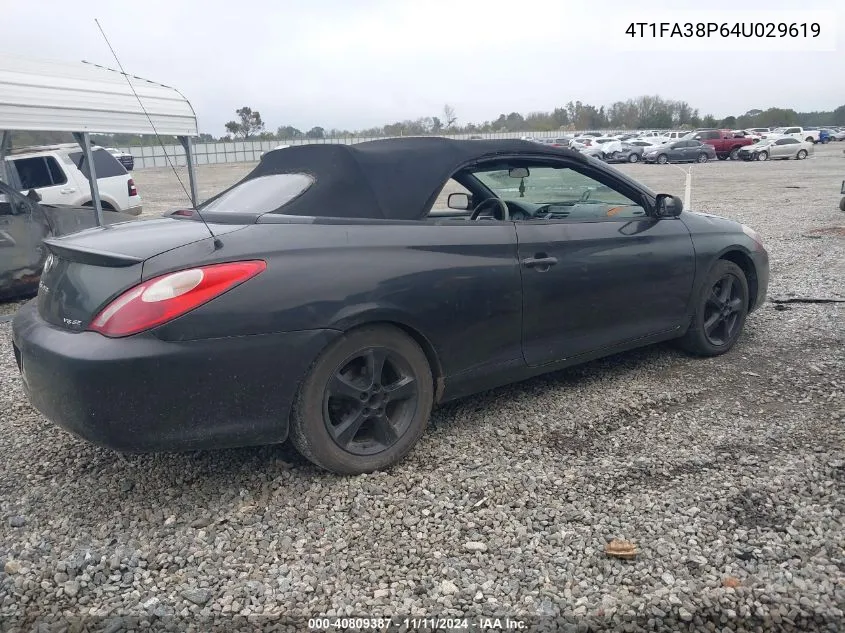 2004 Toyota Camry Solara Se VIN: 4T1FA38P64U029619 Lot: 40809387