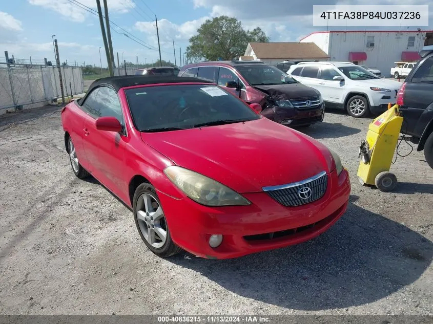 2004 Toyota Camry Solara Sle VIN: 4T1FA38P84U037236 Lot: 40836215