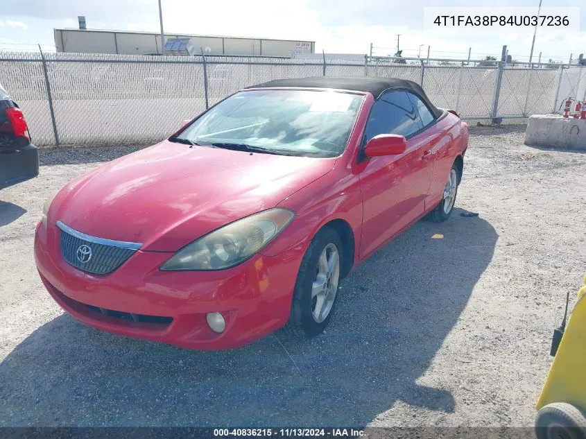 2004 Toyota Camry Solara Sle VIN: 4T1FA38P84U037236 Lot: 40836215