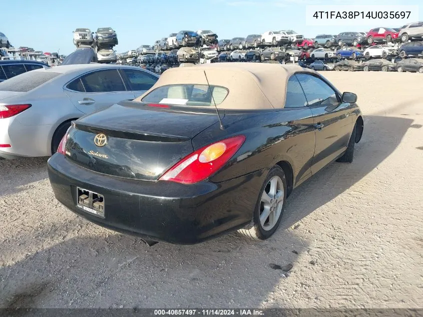 2004 Toyota Camry Solara Se VIN: 4T1FA38P14U035697 Lot: 40857497