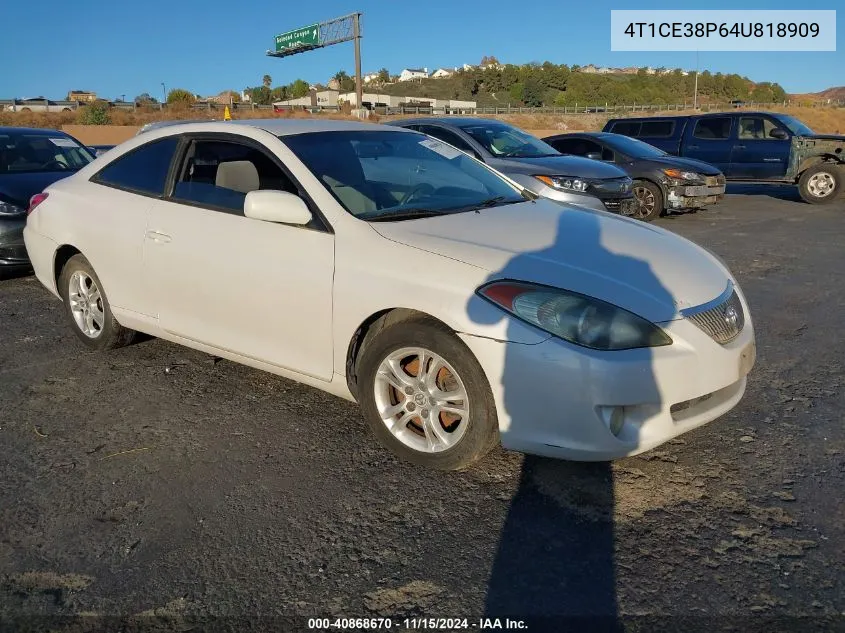 2004 Toyota Camry Solara Se VIN: 4T1CE38P64U818909 Lot: 40868670