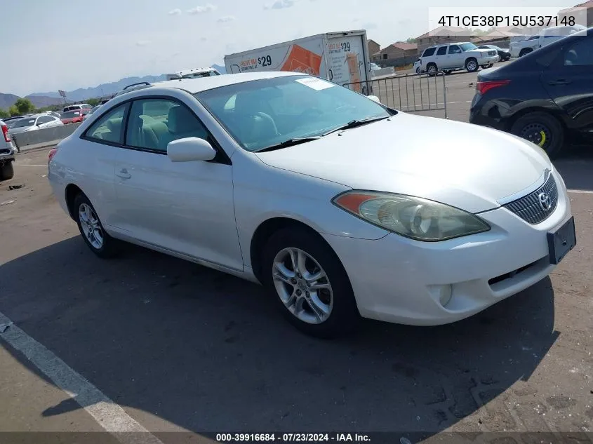 2005 Toyota Camry Solara Se VIN: 4T1CE38P15U537148 Lot: 39916684