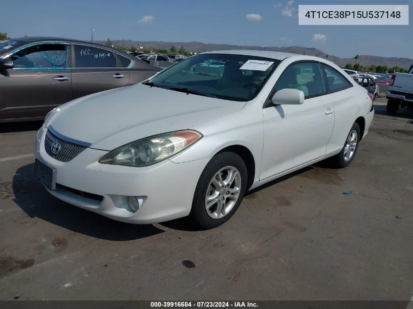 2005 Toyota Camry Solara Se VIN: 4T1CE38P15U537148 Lot: 39916684