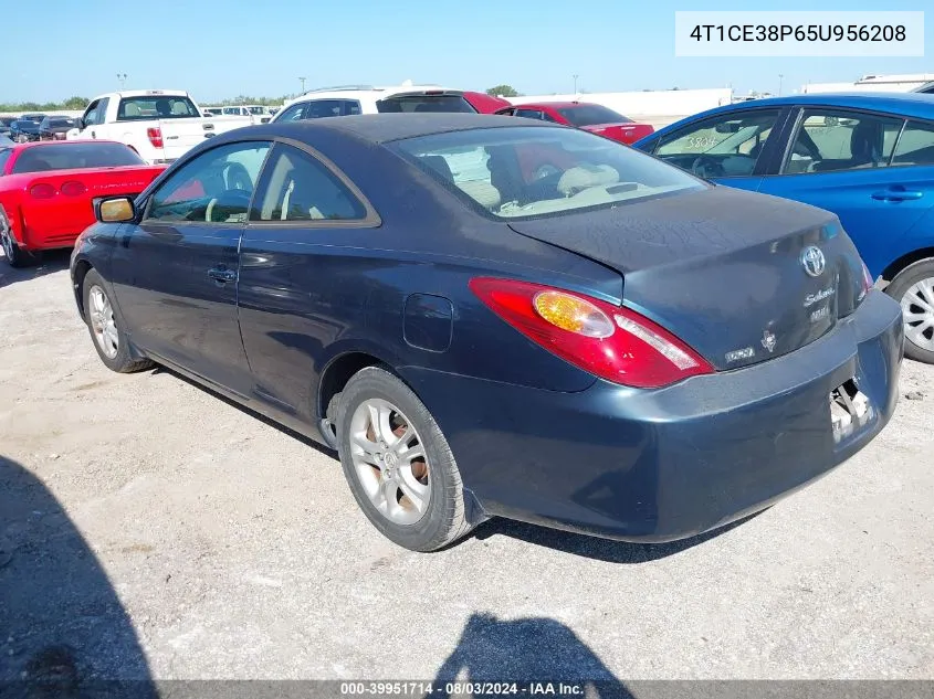 2005 Toyota Camry Solara Se/Se Sport/Sle VIN: 4T1CE38P65U956208 Lot: 39951714