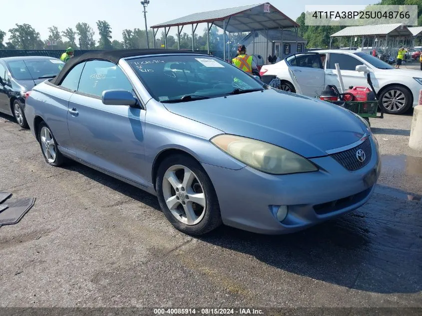 2005 Toyota Camry Solara Se/Sle VIN: 4T1FA38P25U048766 Lot: 40085914