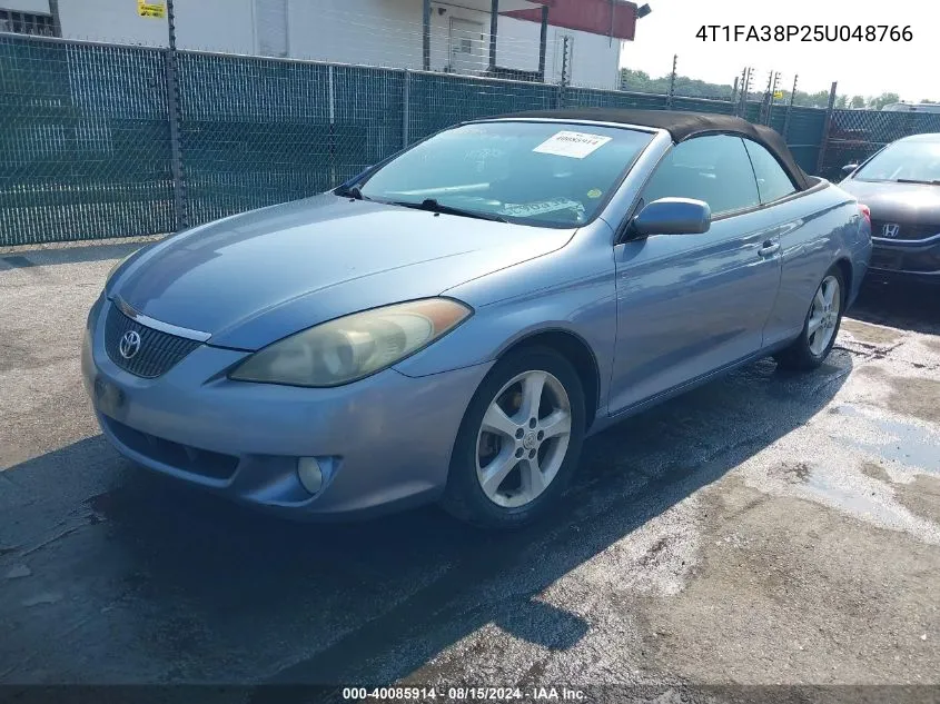 2005 Toyota Camry Solara Se/Sle VIN: 4T1FA38P25U048766 Lot: 40085914