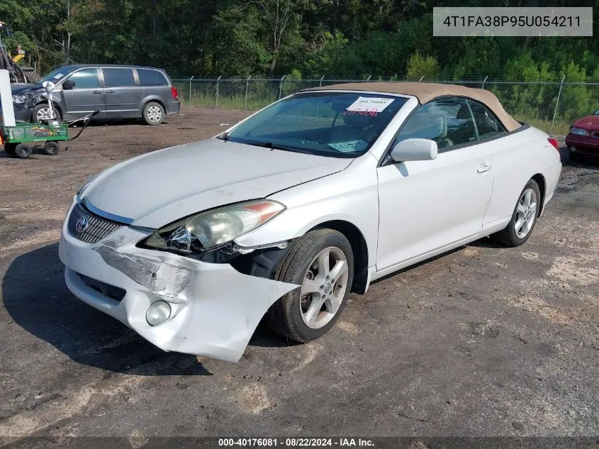 2005 Toyota Camry Solara Sle VIN: 4T1FA38P95U054211 Lot: 40176081