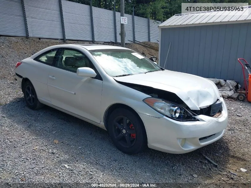 2005 Toyota Camry Solara Se VIN: 4T1CE38P05U985963 Lot: 40232588