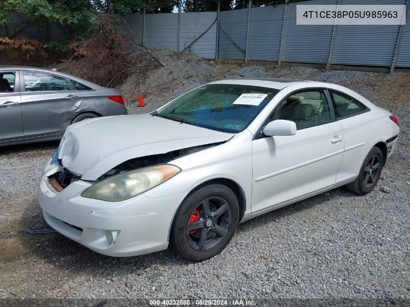 2005 Toyota Camry Solara Se VIN: 4T1CE38P05U985963 Lot: 40232588