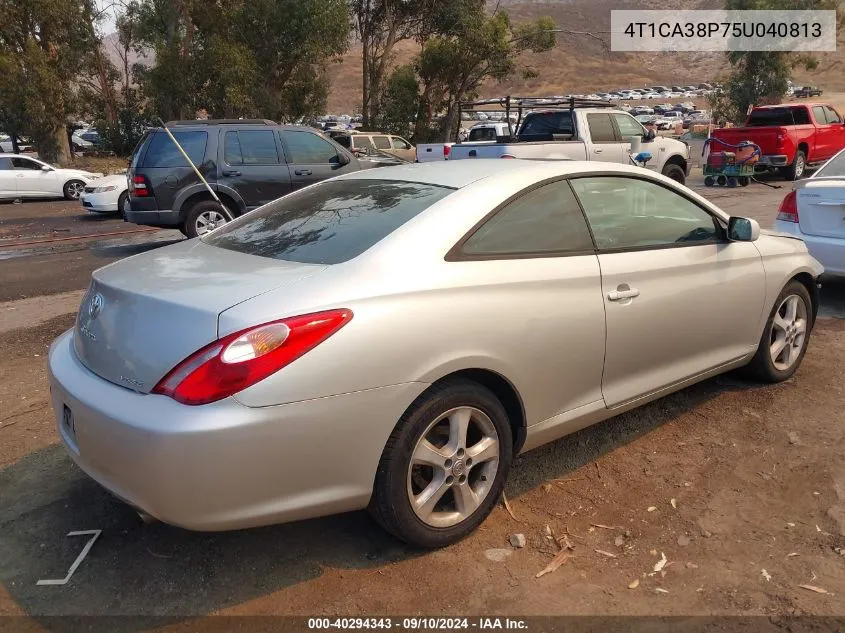 2005 Toyota Camry Solara Se V6 VIN: 4T1CA38P75U040813 Lot: 40294343