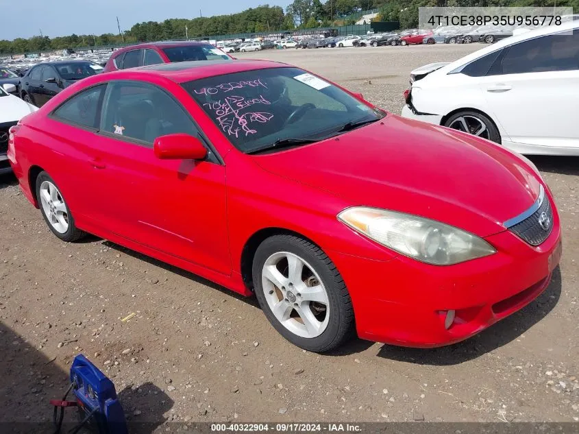 2005 Toyota Camry Solara Se Sport VIN: 4T1CE38P35U956778 Lot: 40322904