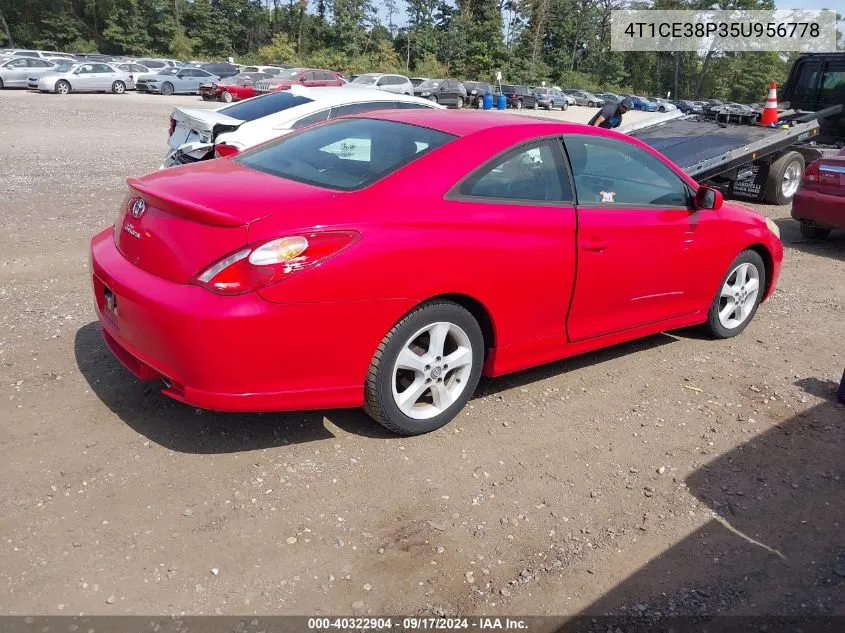 4T1CE38P35U956778 2005 Toyota Camry Solara Se Sport