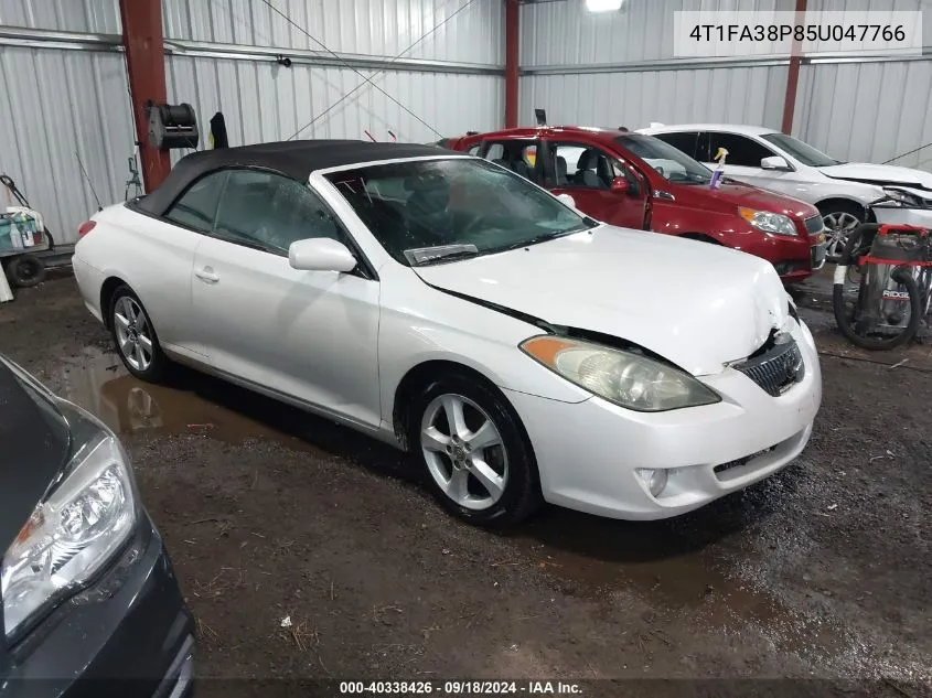 2005 Toyota Camry Solara Sle VIN: 4T1FA38P85U047766 Lot: 40338426