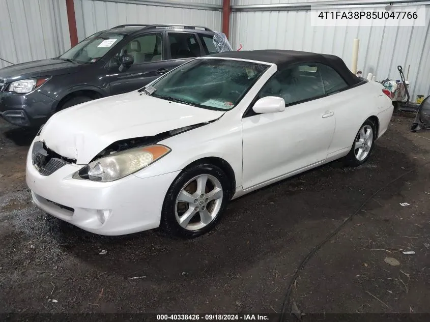 2005 Toyota Camry Solara Sle VIN: 4T1FA38P85U047766 Lot: 40338426