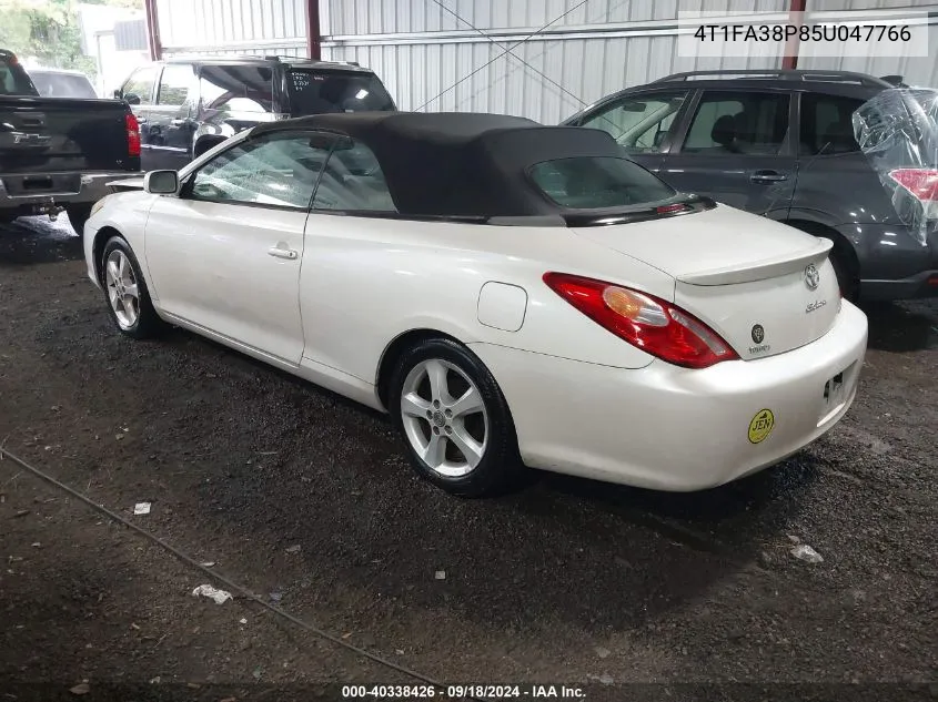 2005 Toyota Camry Solara Sle VIN: 4T1FA38P85U047766 Lot: 40338426