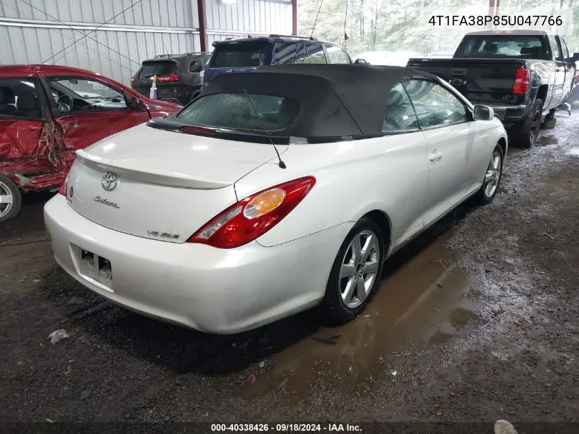 2005 Toyota Camry Solara Sle VIN: 4T1FA38P85U047766 Lot: 40338426