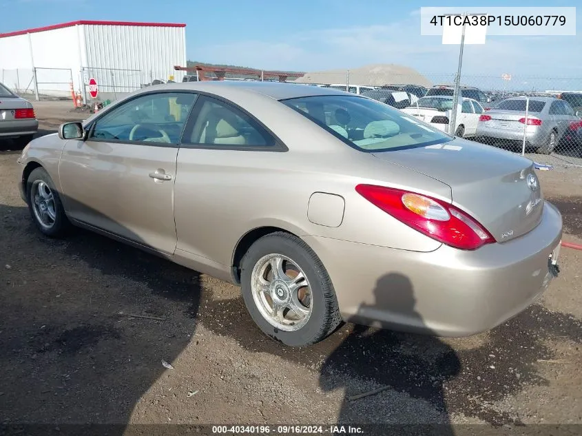 2005 Toyota Camry Solara Se V6 VIN: 4T1CA38P15U060779 Lot: 40340196