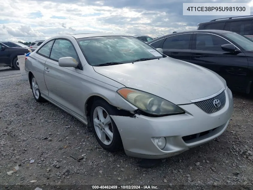 2005 Toyota Camry Solara Se Sport VIN: 4T1CE38P95U981930 Lot: 40462459