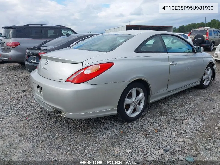 2005 Toyota Camry Solara Se Sport VIN: 4T1CE38P95U981930 Lot: 40462459