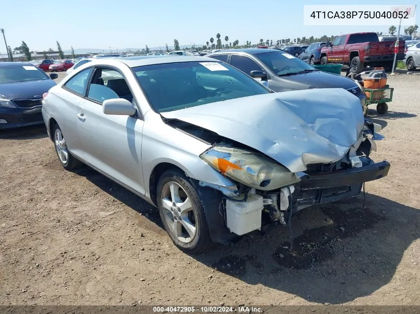 2005 Toyota Camry Solara Se V6 VIN: 4T1CA38P75U040052 Lot: 40472905