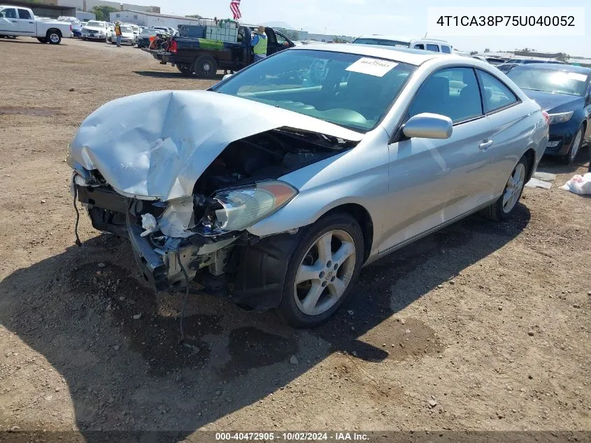 2005 Toyota Camry Solara Se V6 VIN: 4T1CA38P75U040052 Lot: 40472905