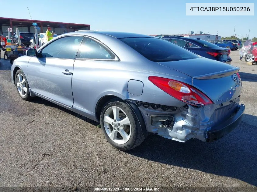 2005 Toyota Camry Solara Se V6 VIN: 4T1CA38P15U050236 Lot: 40512029