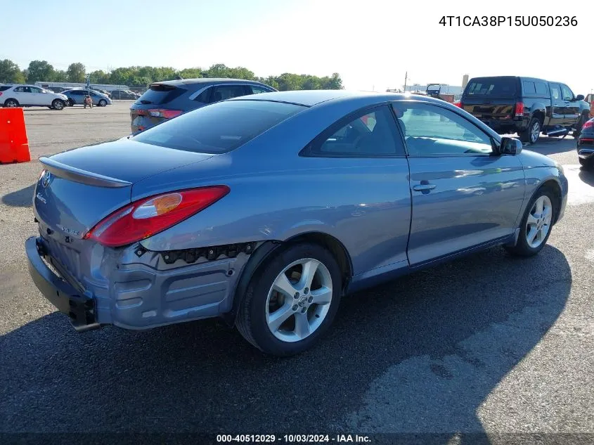 2005 Toyota Camry Solara Se V6 VIN: 4T1CA38P15U050236 Lot: 40512029