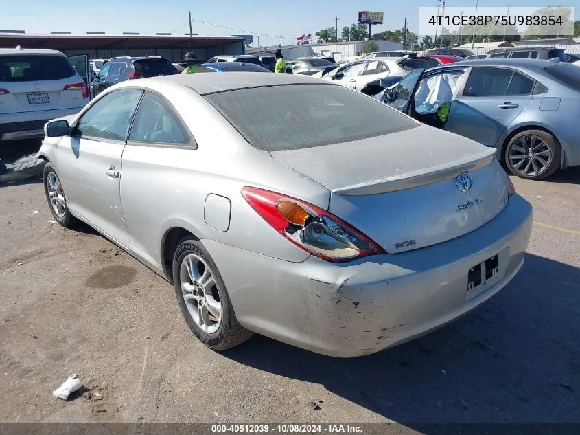 2005 Toyota Camry Solara Se VIN: 4T1CE38P75U983854 Lot: 40512039