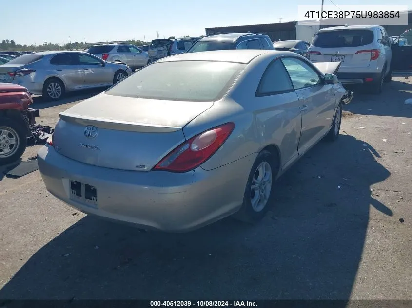 2005 Toyota Camry Solara Se VIN: 4T1CE38P75U983854 Lot: 40512039