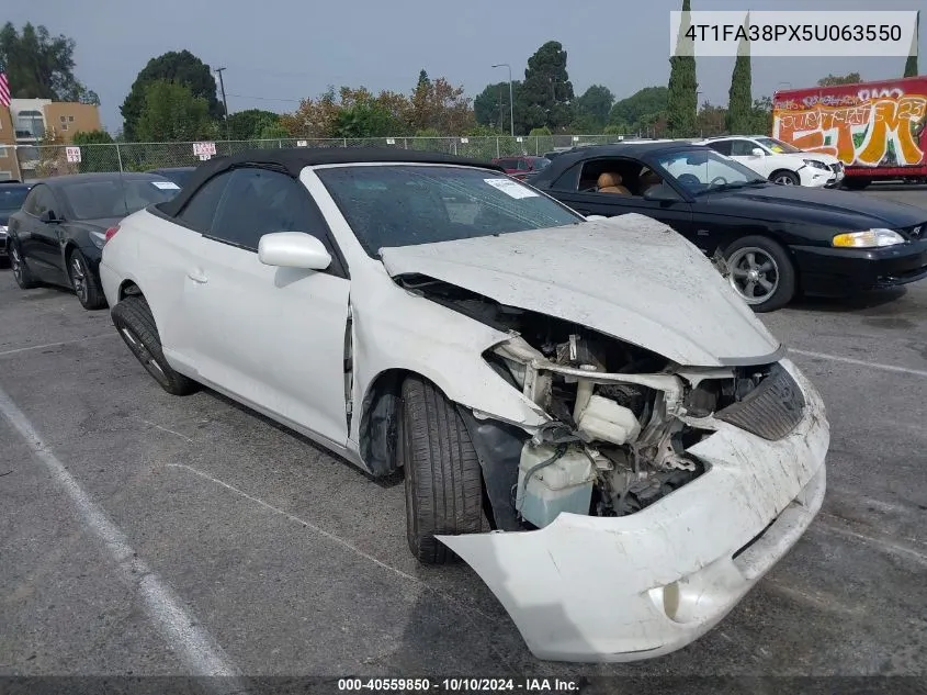 2005 Toyota Camry Solara Sle VIN: 4T1FA38PX5U063550 Lot: 40559850