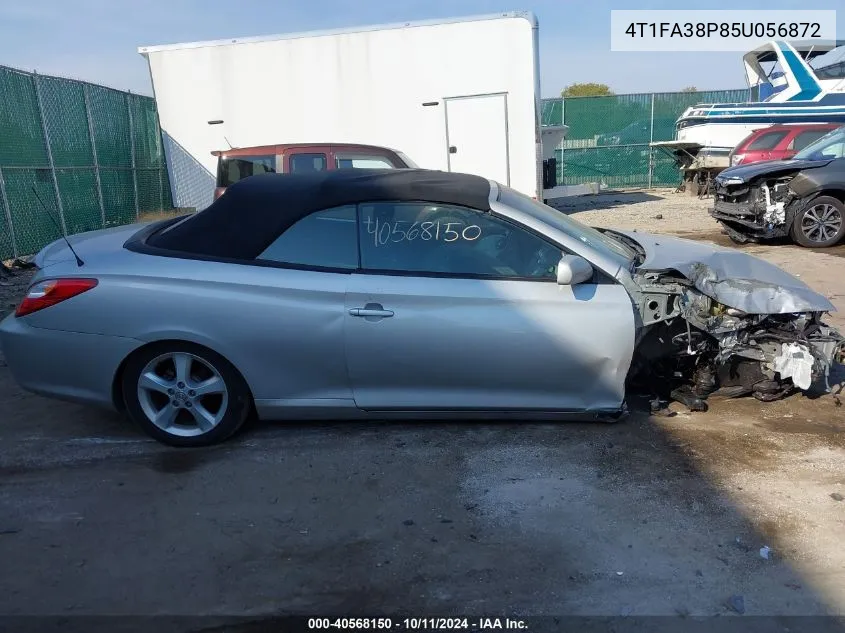 2005 Toyota Camry Solara Se VIN: 4T1FA38P85U056872 Lot: 40568150